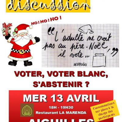 Apéro-discussion "Voter, voter blanc, s'abstenir ?"