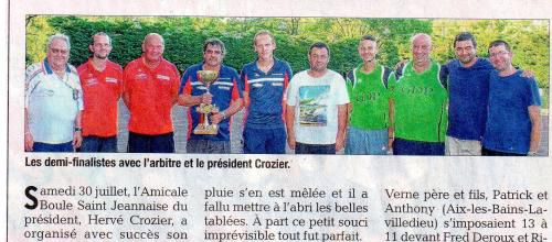 Concours chez nos voisins de st jean le centenier du 31 juillet 2016