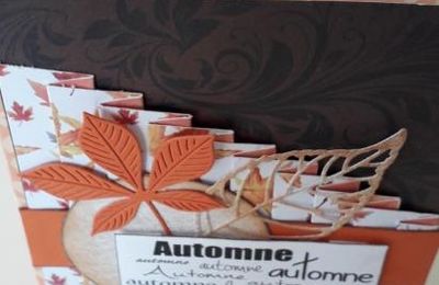 Carte d'automne et son jeu de plis couchés