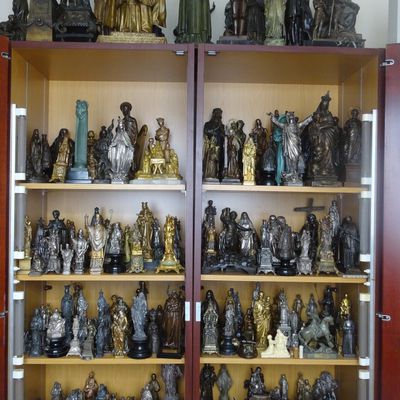 Collection de Statuettes Religieuses en Métal