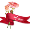 Signature animee, deux roses