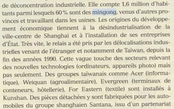 Correction du devoir sur Shanghaï