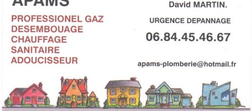 APAMS PLOMBIER l'ARBRESLE DAVID MARTIN 06 84 45 46 67 