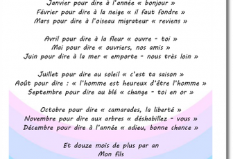 Les mois de l'année
