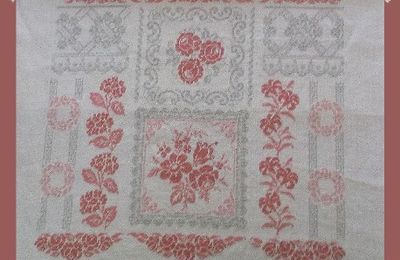 Douces fleurs - Sweet flowers : broderie terminée
