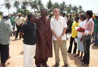 Construction de la plate forme multisports à Tohoun