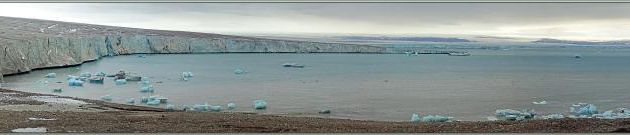 Panoramas sur la calotte glacière et sur l'entrée de Béthune Inlet - Devon Island - Nunavut - Canada