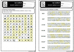 Identifier rapidement des mots: les couleurs.
