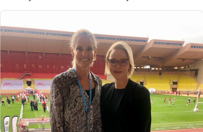 photo de Dara Torres avec la princesse Charlene