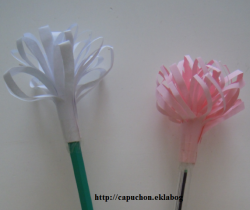 Des embouts de crayon à froufrous