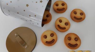 Biscuits smileys fourrés au choco-caramel 