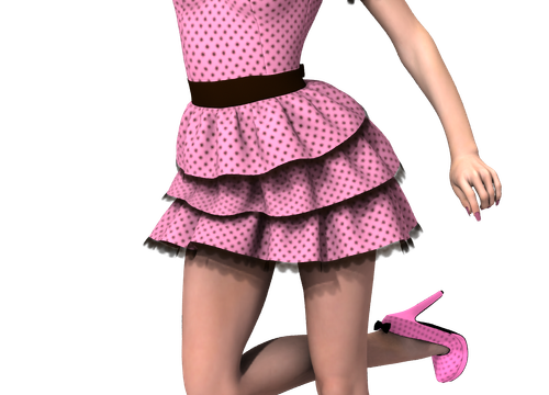 Tube de femme "Pinup Valentine" (render)