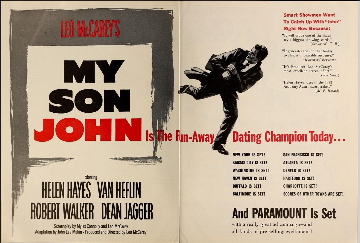 MY SON JOHN BOX OFFICE USA 1952