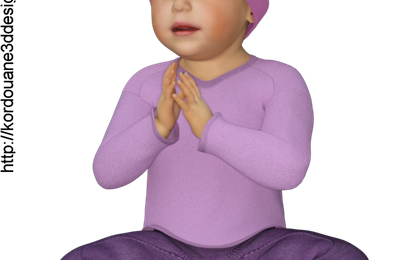 Tube de bébé assis (render-image)