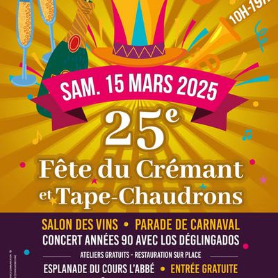 "Le Tape-Chaudrons" et la fête du crémant vous attendent samedi 15 mars  à Châtillon-sur-Seine !