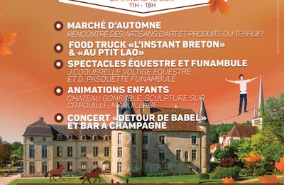 La Fête de l'Automne au château de Taisne  des Riceys (10), a accueilli de très nombreux artisans d'Art et de producteurs du Terroir