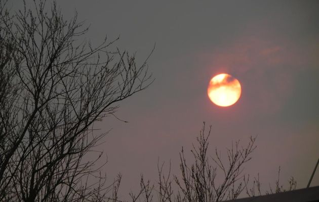 le soleil un soir à Mornac