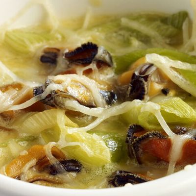 Fricassée de Moules aux poireaux