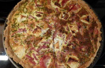 Ma quiche tomates, jambon, feta,au robot Kenwood