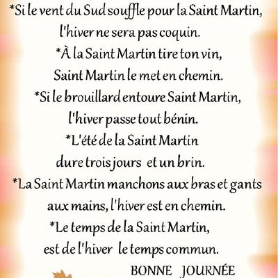 Dictons * Fête Martin * grille prénom !