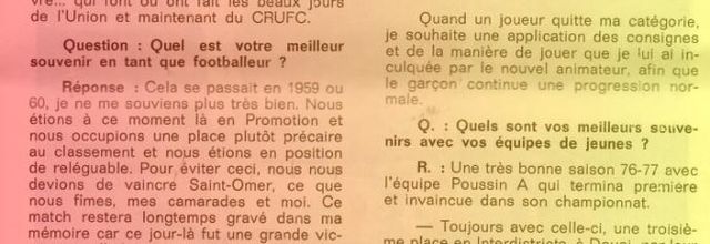 Allez Calais 1977/1978  n°9        Yves FARDOUX