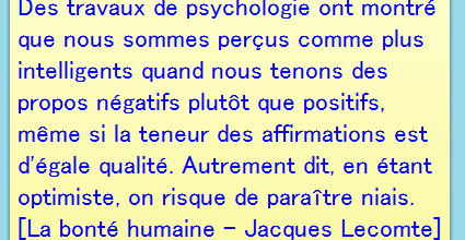 De la bonté humaine