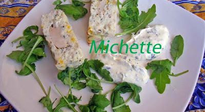 Terrine de cabillaud aux st Jacques, sauce fromage blanc aux herbes