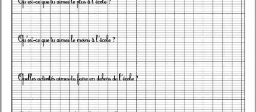 Ecriture de rentrée - Je me présente