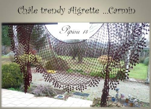 J'ai terminé un autre châle "Aigrette"