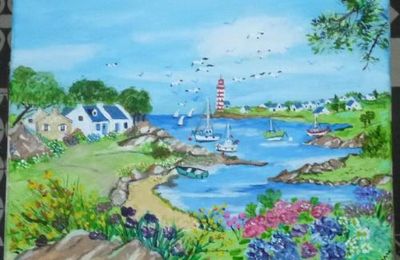 Peinture acrylique: le phare