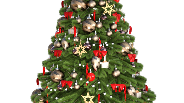 Tube de sapin de Noël traditionnel (render-image)
