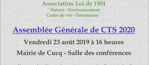 L'association CTS 2020 vous invite à son AGO 2019.