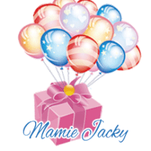 384 Cadeau ballon, gif animé, blinkie