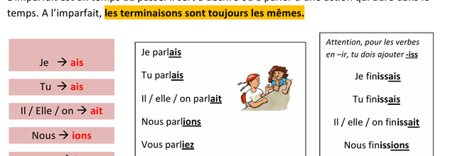 A la découverte de l'imparfait