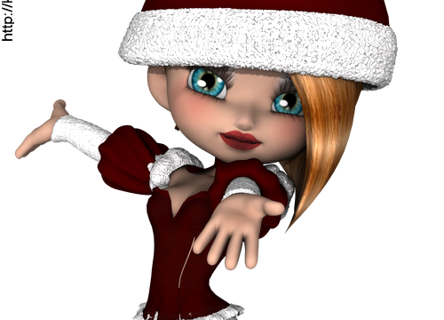 Tube "Cookie" Mère Noël (render-image)