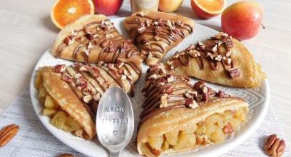 Crêpe façon chausson aux pommes