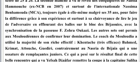 2007-2008 MCA Dames Vainqueur de la Coupe d'Algérie