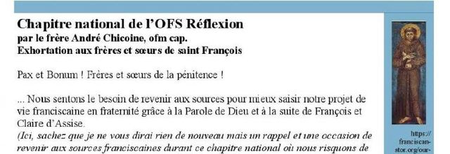 Ressourcement par le fr. André Chicoine, ofmcap