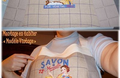 Savon de Marseille : montage tablier "vintage"