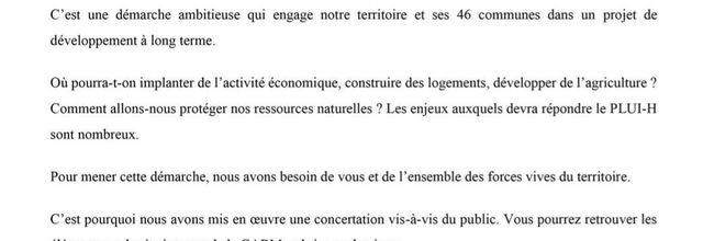 Concertation publique - PLUI-H