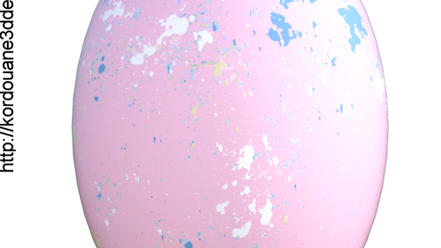 Tube d’œuf de Pâques rose (render-image)