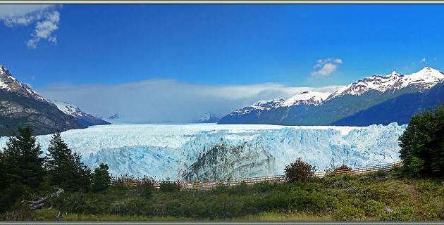 Le glacier et le pic Perito Moreno vus des passerelles - Peninsula de Magallanes  - Patagonie - Argentine