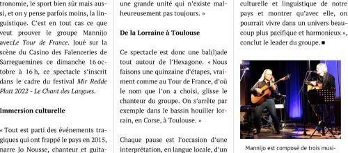 Article 15 octobre 2022. RL Sarreguemines