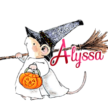 642 - Le sorcier, petite souris, Halloween, signature, gif animé
