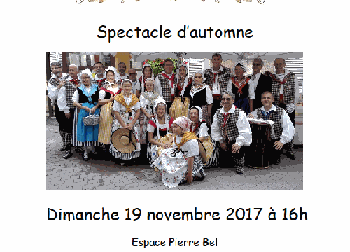 Spectacle d'automne à la Valette le 19 novembre