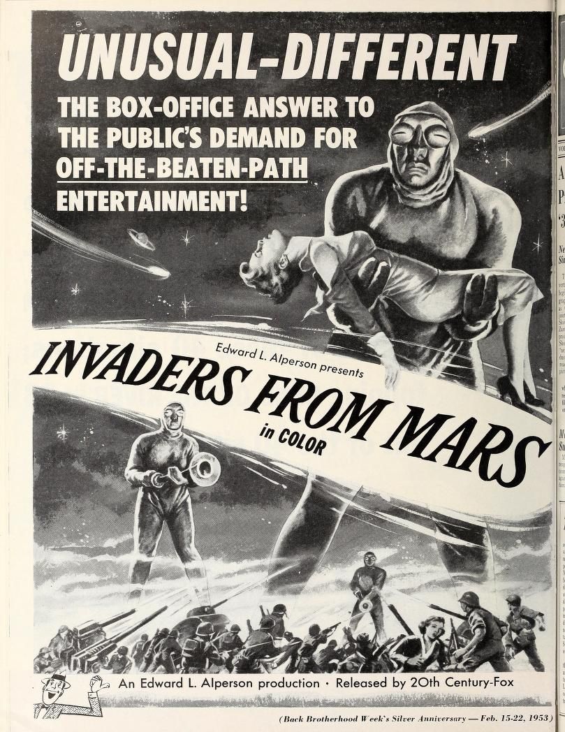 INVADERS FROM MARS BOX OFFICE USA 1953