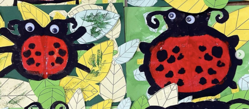 Peinture coccinelle symétrique 