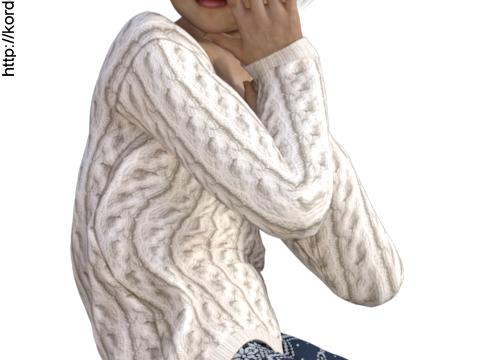 Tube de fille en tenue hiver (Render-image)