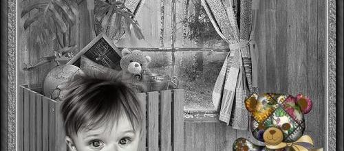 Le bébé et l'ours .