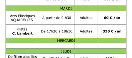 ACTIVITES 2021 - 2022